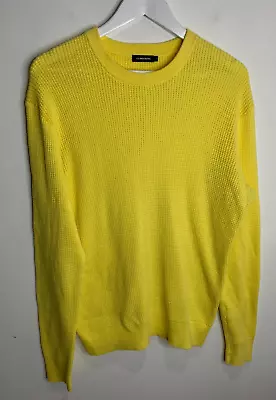 £35 • Buy J. Lindeberg Romulus Semi Structure Jumper  M VGC Waffle Knit Yellow Cotton Blnd