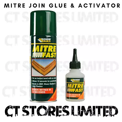 Mitre High Strength Glue With Activator Spray Mdf Rubber Plastic Diy Tool Trade • £14.46