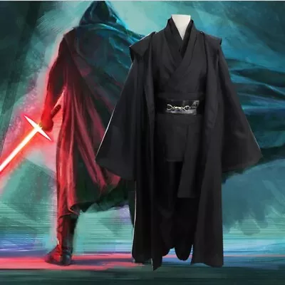 Kid Adult Star Wars Long Robe Jedi Knight Sith Bathrobe Cloak Cape Party Cosplay • $105.58