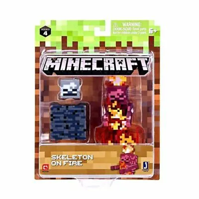 Minecraft Skeleton On Fire Mini 2  Figure Pack Mojang Jazwares Undead Mobs  • $9.99