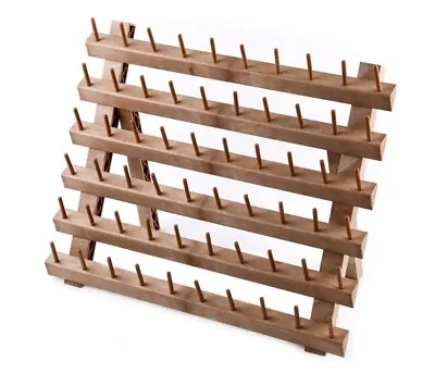 Sew Mate Bobbin Thread Spool Rack 60 Spools Plastic Wood-finish • $42.95