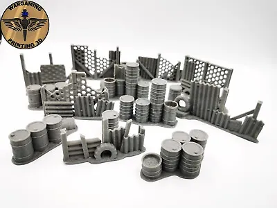 For Warhammer 40k Facility Barrels    Necromunda  Fallout Wasteland Terrain • £14.99