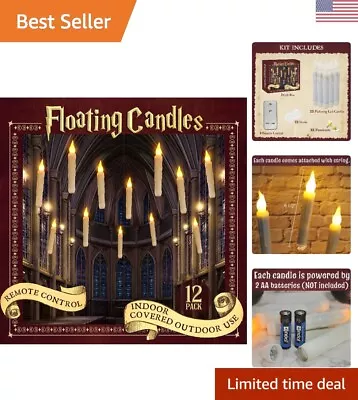 Flameless Floating LED Candles With Remote Control - Long-Lasting Battery Life • $50.99