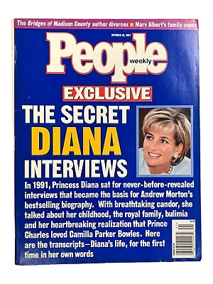 People Magazine October 13 1997 Exclusive The Secret Diana Interviews Camilla • $8.99