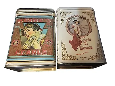 2 Cheinco Tin Canisters Heinz's Pearls & MacFarlane Lang & Co • $17.99