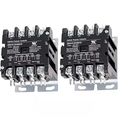 Ultra Durable 4 Pole Contactor 40 Amp 120 VAC Coil By BlueStars - Compatible For • $60.97