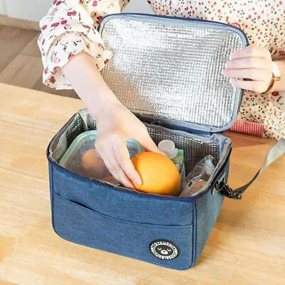 Large Thermal Cool Hot Food Storage Tote Box Insulated Lunch Bag Adult Kids UK • £6.13