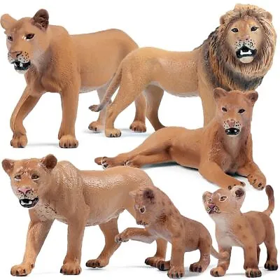 £8.86 • Buy Toy Lion Family Models Wild Animal Lioness Cub Figurines Simulation Wildlife