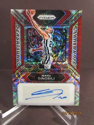 2023-24 Prizm Choicesensational Signatures Red Prizm Auto Manu Ginobili #52/88 • $20.50