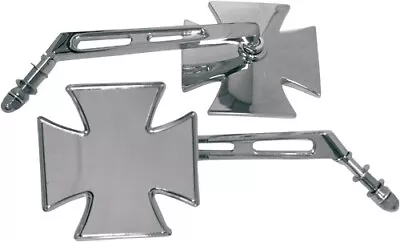 Emgo - 20-34861A - Maltese Cross Die-Cast Mirror With Chrome Split Stem Right • $38.66