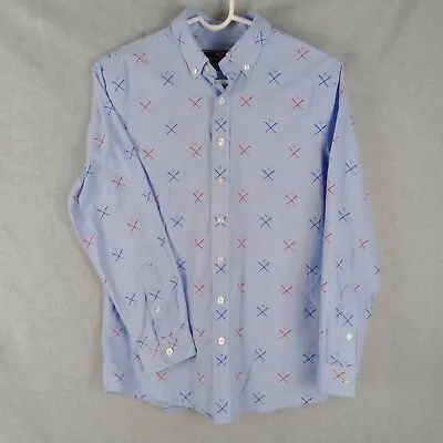 Vineyard Vines Long Sleeve Boys Large 16 Collared Button Down Baseball Shirt • $15.60