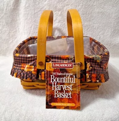 Longaberger 1997 Shades Of Autumn Bountiful Harvest Basket Liner Protector • $29.63