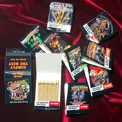 Harley Davidson 10 Matchbooks. New. Collectors. Free Gift. Phillumeny. Matchbox. • $9.95