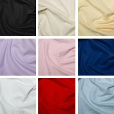 £4.80 • Buy Brushed Cotton Fabric Wincyette 100% Cotton Flannel Plain Coloured