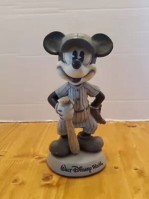 Vintage Walt Disney World Mickey Mouse Bobblehead Baseball Player Figure Sports • $15.99