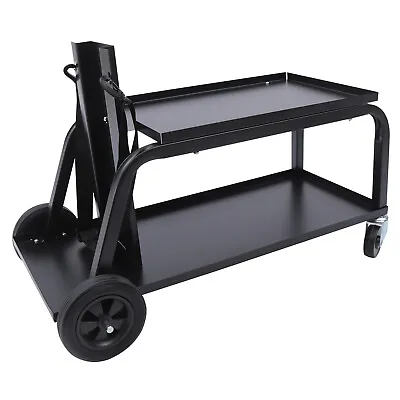 Rolling Welding Cart 2-Tier Welding Cart Welder With Upgraded Wheels Portable • $66.50