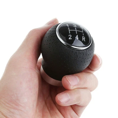 $21.98 • Buy Universal Manual 5 Speed Car Gear Stick Shift Knob Shifter Lever Leather Black