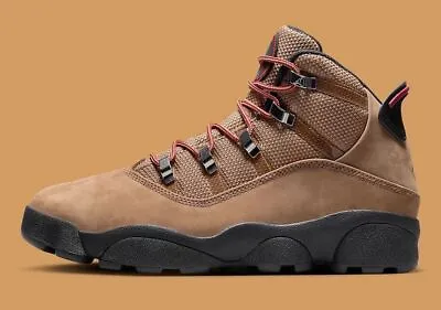 Nike Air Jordan Winterized 6 Rings Rocky Tan Black Red FV3826-202 Mens Size • $120.87