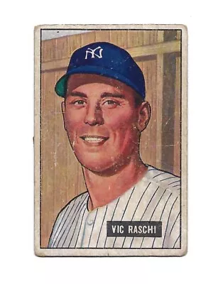 Vic Raschi - 1951 Bowman #25 -See Scans Filler Card -Nice Front-Yankees-Buy Now • $4