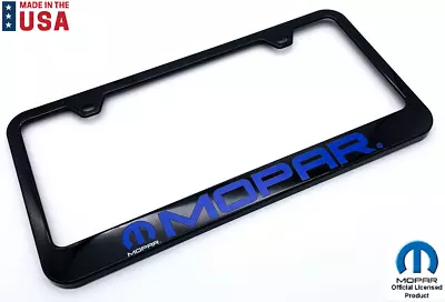  Black Plastic License Plate Frame W/ MOPAR Script & M Logo Emblem • $22.95