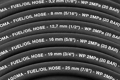 £249.99 • Buy Rubber Reinforced E10 E5 FUEL INJECTION Engine Hose Oil, Unleaded Fuel, Water UK
