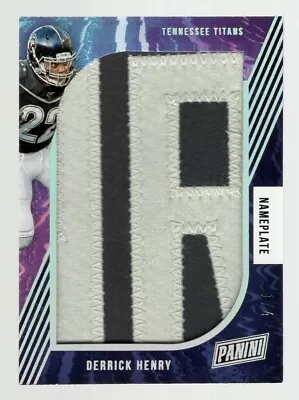 $199.99 • Buy Derrick Henry 2021 Panini Worn Nameplate Letter Patch #1/4 **tennessee Titans**