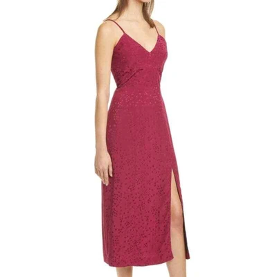 $110 • Buy STAUD Orion Star Jacquard Sheath Dress In Raspberry Pink Size 0