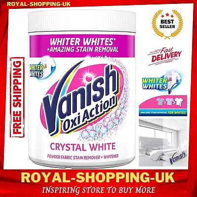 Vanish Fabric Stain Remover Oxi Action Powder Crystal Whites 1 Kg • £6.79