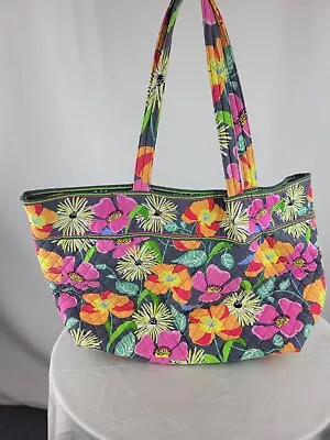 Vera Bradley Grand Tote In Jazzy Blooms 2013 Shoulder Bag Pockets • $48.60