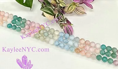 Wholesale Lot 3 Strands 10mm Natural Morganite & Amazonite Beads Crystal 15.5” • $32