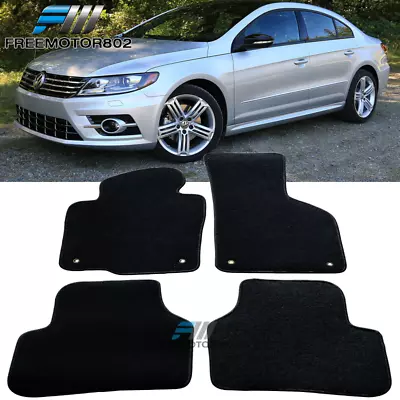 Fits 09-17 Volkswagen CC Sedan Floor Mats Carpets Black Nylon 4 PCS Set • $47.99