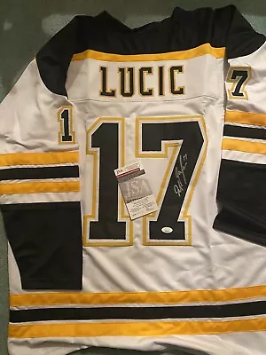 Milan Lucic Boston Bruins Autographed Signed White Custom Jersey XL JSA COA • $64.95