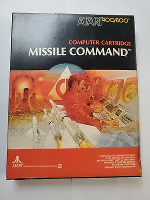 Atari 400/800/XL/XE Missle Command Game Cartridge And Box CXL4012 • $19.99