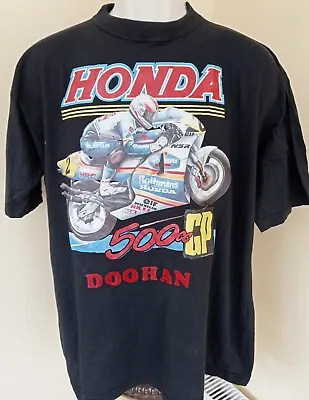 HONDA Rare Vintage Retro Mick Doohan 1992 Motorcycle T Shirt XL Adult • $22.38