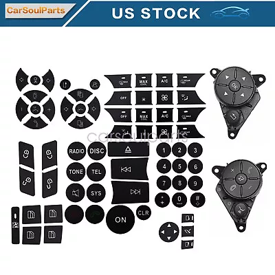 Fit 2007-14 Mercedes Benz Repair Button DOOR Steering A/C Window Radio Stickers • $10.99