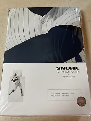 SNURK MLB Yankees Baseball Player Twin Duvet Cover & Pillowcase Kids Bedding Set • $69.99