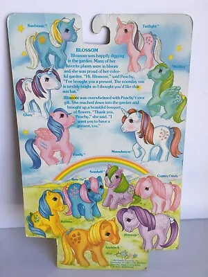 Vintage My Little Pony MLP Cardback Packaging Back G1 Blossom 1983  • $16.99