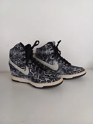 Nike Sky Hi High Dunks Hidden Wedge Snakeskin Womens US 9 UK 6.5 • $145