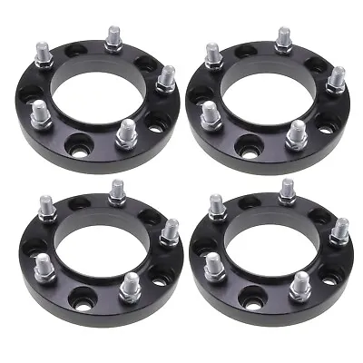 (4) 1  Black Hubcentric Wheel Spacers 5x150 Fits Toyota Land Cruiser Tundra • $70.34