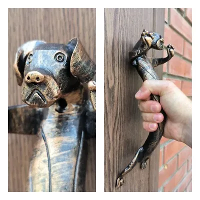 The Door Handle Dog Barn Door Handle Door Handle Metal Handle Hand Forged Ha • £164.56