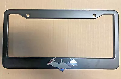 Batman Logo BLACK Stainless Steel License Plate Frame Chrome Emblem NEW USA • $10.99