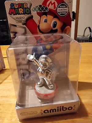 New Nintendo Amiibo Super Mario Collection- Sliver Mario Amiibo Character Figure • $49