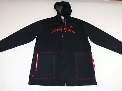 Jordan By Nike Men's Hoodie Sweatshirt Size XXL Jumpman Black Red Zip Front 2XL • $39.99