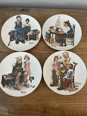 Norman Rockwell Set Of 4 Plates 1982 • $9.99