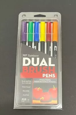 $37.50 • Buy Tombow Dual Brush Pen Set Of 6 Primary Palette