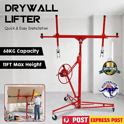 11FT Drywall Panel Lifter 68kg Plaster Lift Gyprock Plasterboard Hoist Lift • $237.90