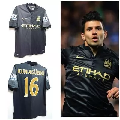 Aguero Manchester City Nike Soccer Jersey Kit 13/14 Size M Original • $179.10