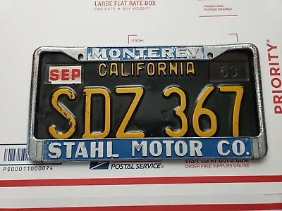 Monterey Stahl Motors Mercedes Benz Licence Plate Frame 190sl Gullwing 300sl • $150