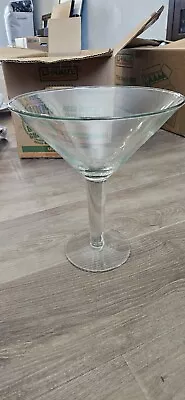 Vintage Giant Martini Clear Glass Cocktail Glass Unbranded   10  X 9  • $30