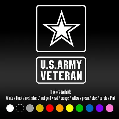 4  US Army Veteran Star Window Car Laptop Vinyl Decal Sticker • $7.66